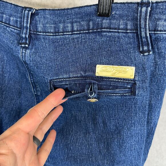 DG2 By Diane Gilman Jeans Womens Size 6T Blue Ramie Blend Stretch Denim Bootcut - Picture 6 of 13